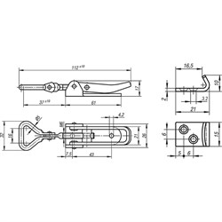 Накидная защелка KIPP K0050.1421121.9135211 - фото 15814620