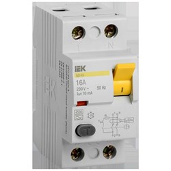 Дифференциальный выключатель IEK УЗО ВД1-63 - фото 15824293