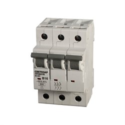 Автомат Светозар Премиум 3п, B, 50А, 6кА, 400В - фото 15839048