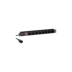 Блок розеток ExeGate ServerPro PDU-19H806 Al-8S-C14-3CU-SW - фото 15847033