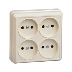 Четырехместная розетка Generica ОКТАВА РС24-2-ОК - фото 15867605
