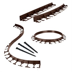 Садовый пластиковый бордюр ГеоПластБорд GPB78.08.32.Br - фото 15888945