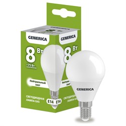 Светодиодная лампа Generica LL-G45-08-230-40-E14-G - фото 15891346