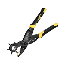 Двухрычажный револьверный сверхусиленный дырокол пробойник просекатель для кожи Deli DL1919a - фото 15906648