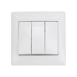 Трехклавишный выключатель UNIVERSAL Севиль - фото 15958938