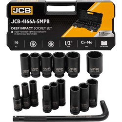 Набор головок ударных глубоких JCB JCB-4166A-5MPB(60549) - фото 15992285