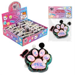 Игрушка-антистресс "КОШАЧЬЯ ЛАПКА С РЫБКОЙ", 7х6 см, черно-розовая, дисплей, JOLLY JOT (ДЖОЛЛИ ДЖОТ), 665773 - фото 16092098
