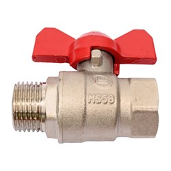 Латунный резьбовой шаровой кран DOUBLE-LIN LL1041 (1/2") - фото 16101137