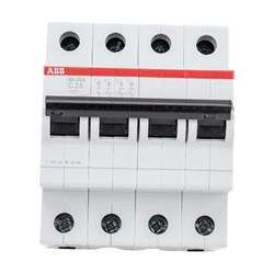 Четырехполюсной автоматический выключатель ABB sh204 - фото 16122839
