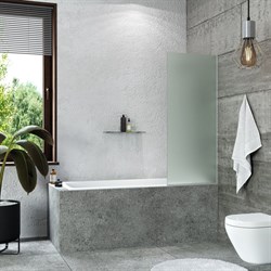 Стеклянная шторка на ванну Mebelvann 1400x700 SILVER - фото 16151194