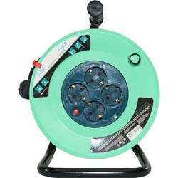 Удлинитель на катушке Jilion UK-4g-30m-Z с 4 евророзетками (с/з) 30м - фото 16174616