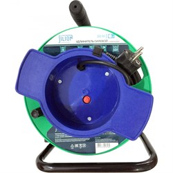 Удлинитель на катушке Jilion UK-1g-30m-Z с 1 евророзеткой (с/з) 30м - фото 16175772