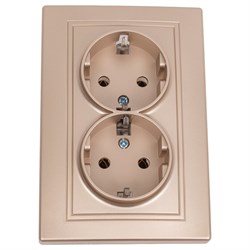 Двойная розетка INTRO Plano - фото 16176466