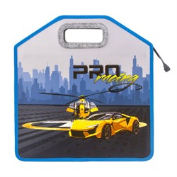 Папка с ручками ЮНЛАНДИЯ, 1 отделение, пластик, 35х34х13 см, молния сверху, "Proracing", 270352 - фото 16200311