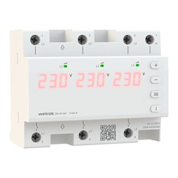 Трехфазное реле напряжения Welrok D6-40 red - фото 16223220