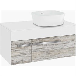 Подвесная тумба под умывальник Moduo Square 50/Гамма 56 Runo Вудлайн 100 - фото 16295904