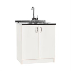 Тумба SANTREK 80*50 цвет белый (2 дверцы) (ЛДСП) - фото 16334287