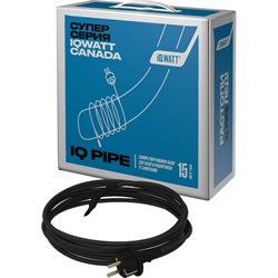 Саморегулирующийся комплект для защиты водопровода от замерзания IQWATT IQ PIPE - фото 16389563