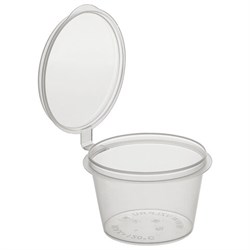 Соусник одноразовый 30 мл, Стандарт, с верхней крышкой, прозрачный, ВЗЛП, 1235П - фото 16416611