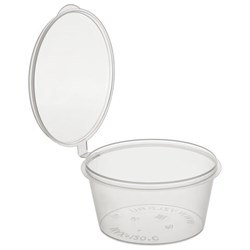 Соусник одноразовый 80 мл, Стандарт, с верхней крышкой, прозрачный, ВЗЛП, 1259П - фото 16416613