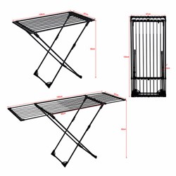 Сушилка напольная для белья раскладная, 3 зоны сушки, 20 метров, LAIMA HOME DUO SLIDING BLACK, 700469 - фото 16416640