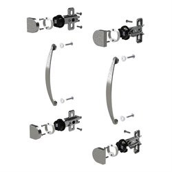 Фурнитура для двери стеклянной "Бюджет", КОМПЛЕКТ 2 шт., 402670-710 - фото 16441070