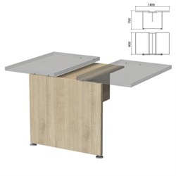 Каркас модуля стола для переговоров "Приоритет" (1400х900х750 мм), кронберг, К-914, К-914 кронберг - фото 16441302