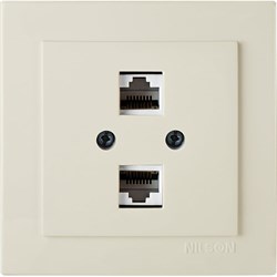 Двухместная компьютерная розетка Nilson TOURAN-ALEGRA-THOR - фото 16472172