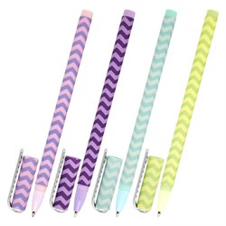 Ручка шариковая BRAUBERG SOFT TOUCH STICK "GEOMETRIC", СИНЯЯ, мягкое покрытие, корпус ассорти, узел 0,7 мм, 143701 - фото 16474670