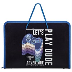 Папка для труда на молнии с ручками ПИФАГОР А4, 1 отделение, пластик, органайзер, "Aracde Fun", 271474 - фото 16474754