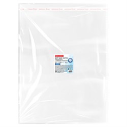 Пакеты БОПП с клеевым клапаном, КОМПЛЕКТ 100 штук, 40х50 + 4 см, 53 мкм, с усиленным швом, BRAUBERG, 700419 - фото 16475405