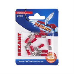 Плоская изолированная клемма REXANT РПи-м 1,5-(4,8) - фото 16496237