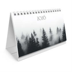 Календарь-домик настольный на гребне с бегунком, 2026 г., BRAUBERG, 160х105 мм, "Туман", 117272 - фото 16499009