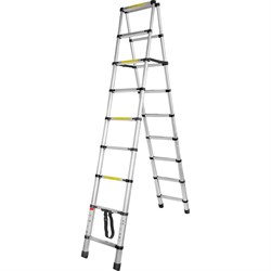 Телескопическая алюминиевая двухсекционная лестница-стремянка Forsage F-UP260-2 - фото 16501399