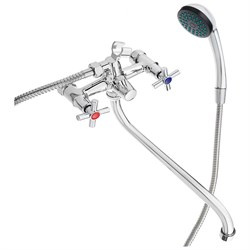 Смеситель для ванны с душем СоюзКран круглый излив 30см, кер. кран-буксы 1/2 - фото 16506180