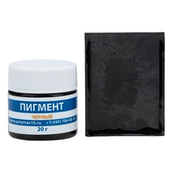 Пигментная паста для смолы, жидкого пластика, силикона Poly max пигмент.20г.черный - фото 16511304