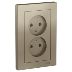 Двухместная розетка Systeme Electric ATLAS DESIGN - фото 16516856