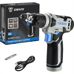 Аккумуляторная дрель-шуруповерт DEKO ZKCD80FU-Li SET 3 - фото 16523797