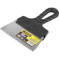 Нержавеющий зубчатый шпатель STAYER 1009-15-04 - фото 16525264