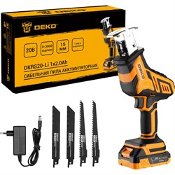 Сабельная аккумуляторная пила DEKO DKRS20-Li - фото 16525448