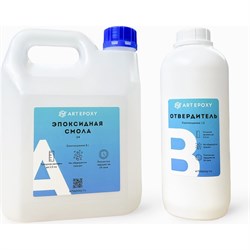 Эпоксидная смола для творчества ArtEpoxy quick, прозрачная, быстросохнущая, 3 кг - фото 16535221