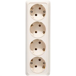 Четырехместная розетка UNIVERSAL Олимп - фото 16550997