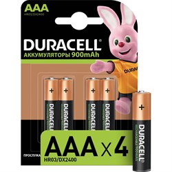 Аккумуляторные батарейки Duracell HR03-4BL, 850мАч - фото 16553914