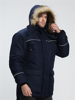 Куртка зимняя Аляска-Люкс (тк.Cat’s eye), т.синий - фото 16559482