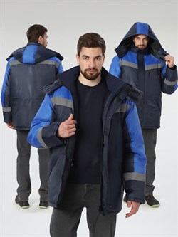 Куртка зимняя Лигор СОП (тк.OxLine,90), т.синий/васильковый - фото 16559696