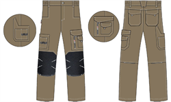 Брюки ProfLineSpecialist (тк.РипСтоп,240), коричневый/черный - фото 16559884