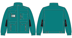 Куртка ProfLineSpecialist (тк.РипСтоп,240), циан/черный - фото 16560031