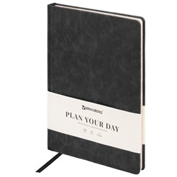 Ежедневник недатированный БОЛЬШОЙ ФОРМАТ 210х297 мм А4, BRAUBERG "Status", 160л, черный, 113360 - фото 16561905