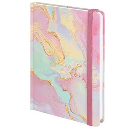 Ежедневник недатированный с резинкой А5 (145х203 мм), BRAUBERG, твердый, фольга, 128 л., "Marble", 114564 - фото 16561932