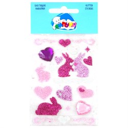 Наклейки "Хрустальные сердца", с европодвесом, ЛИПУНЯ, АССОРТИ, 125460 - фото 16562115